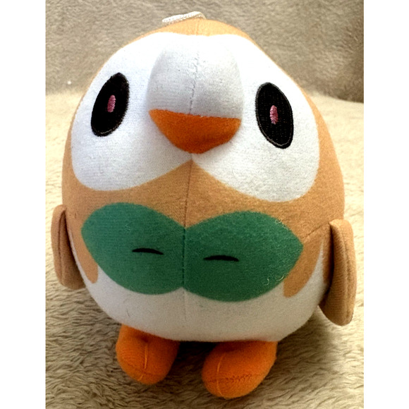 ROWLET Owl Pokemon Stuffed Animal Toy Factory Pokemon Nintendo 6.5” - Picture 5 of 7